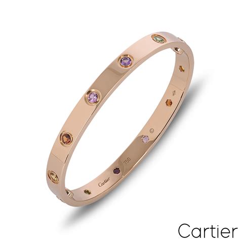 cartier love bracelet rose gold with stones|cartier rose gold bracelet price.